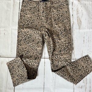 GAP Leopard Print Skinny Jeans - Tan and Black